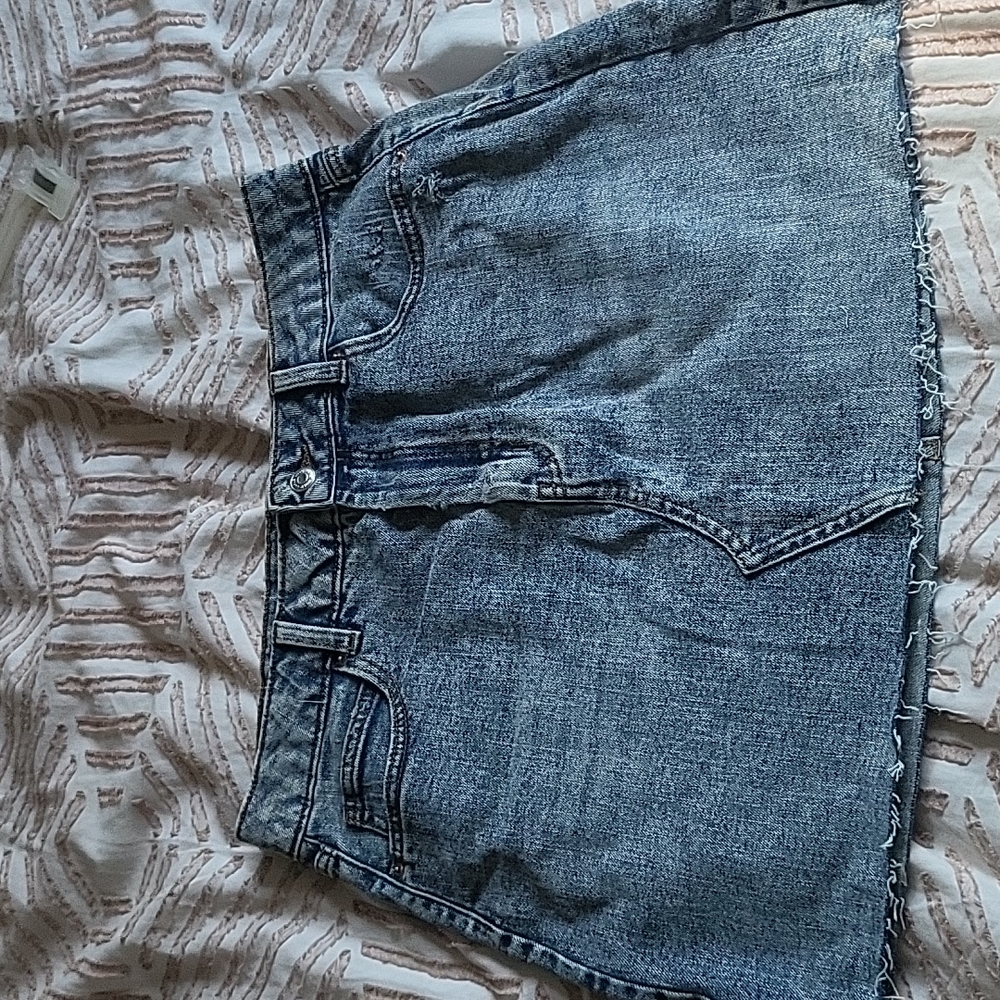 Blue jean mini skirt